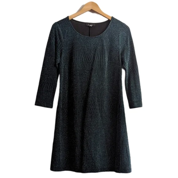 Trixxi Hunter Green Sparkly Holiday Party  3/4 Sleeve Dress ❇️ - Picture 2 of 8